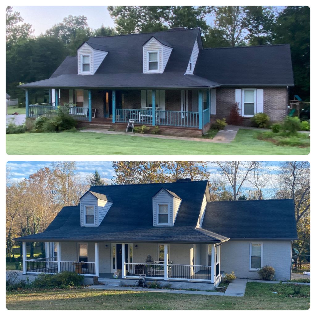 Before and After of exterior paint job