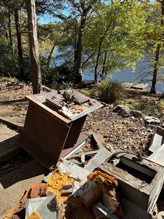 An old 500 lb furnace that we broke down!