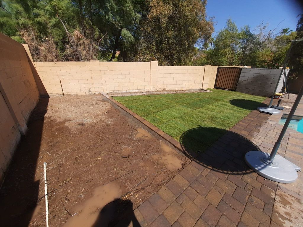 Single Paver with Sod (after)