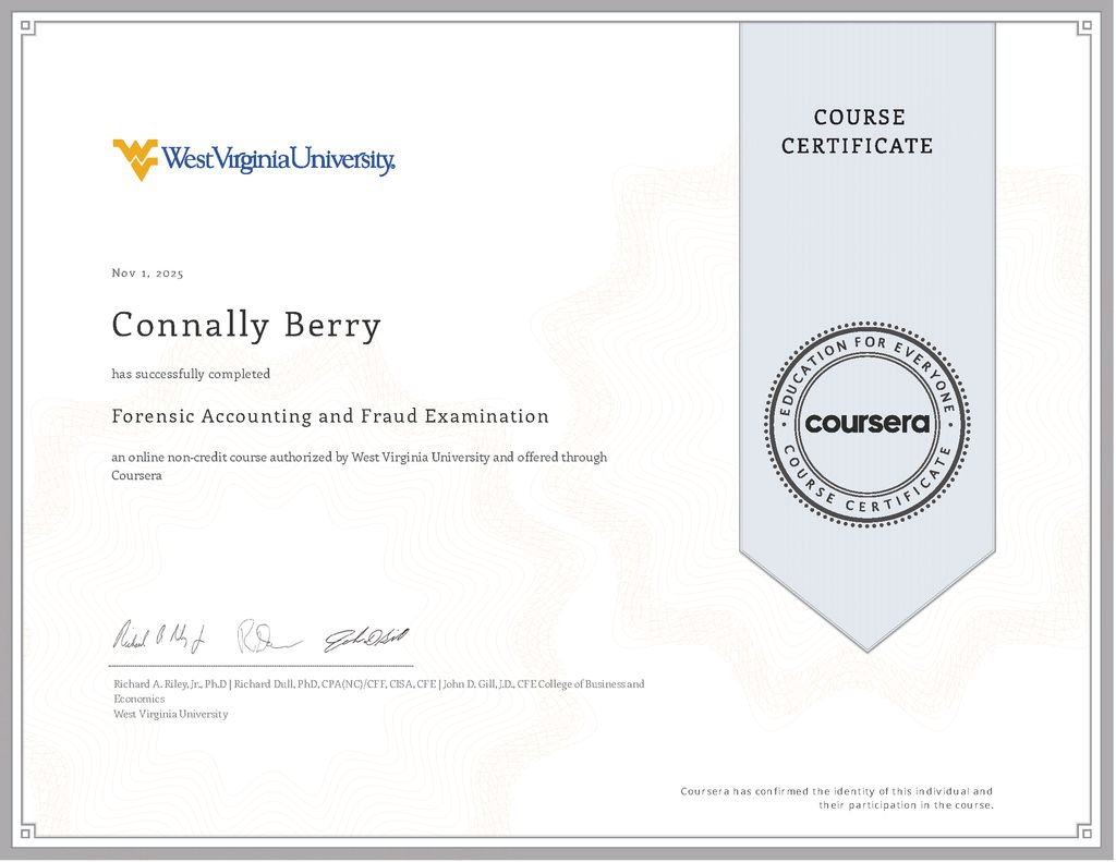Forensic Accounting & Fraud Examination - Certific