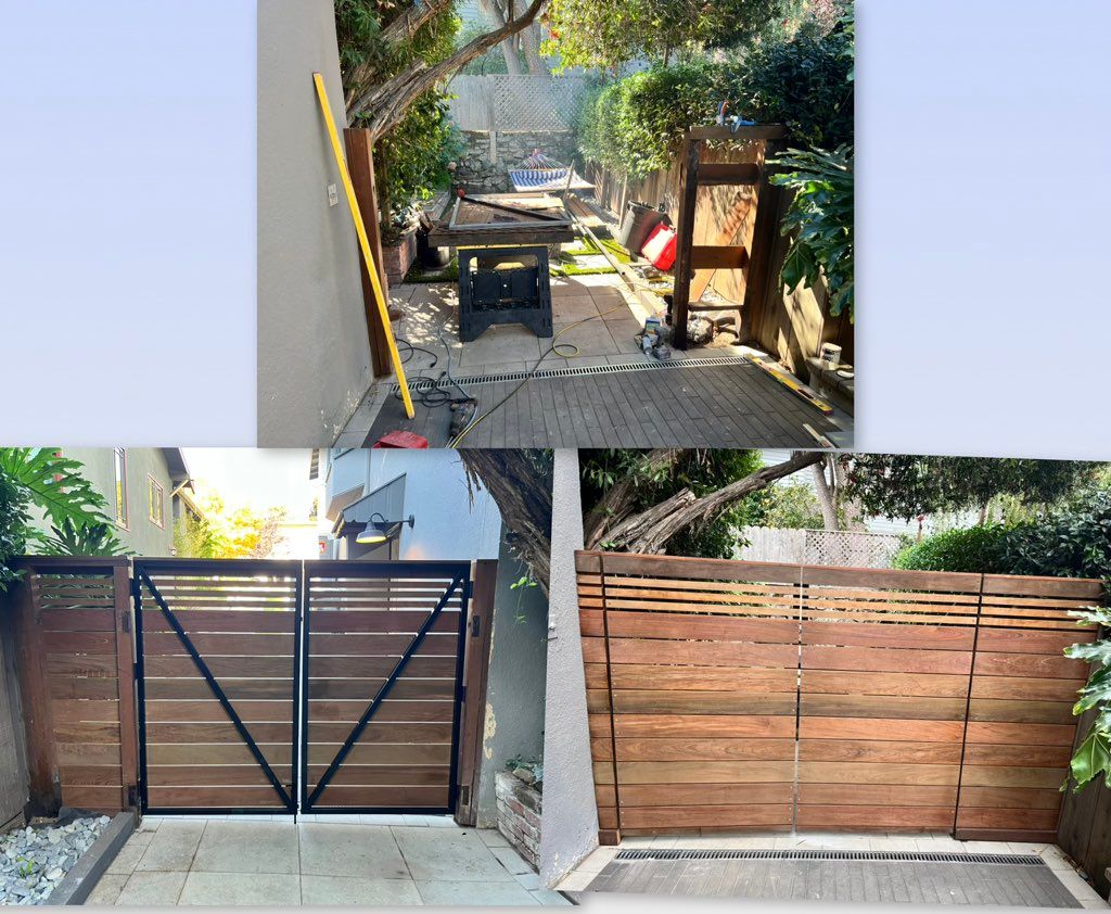 Ipe wood metal frame