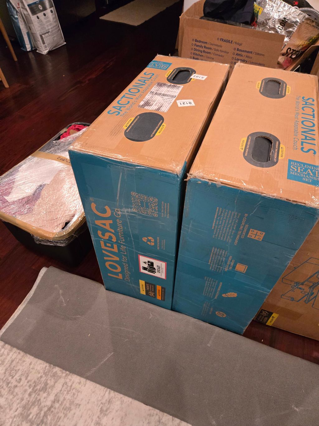 Lovesac Sectional Boxes