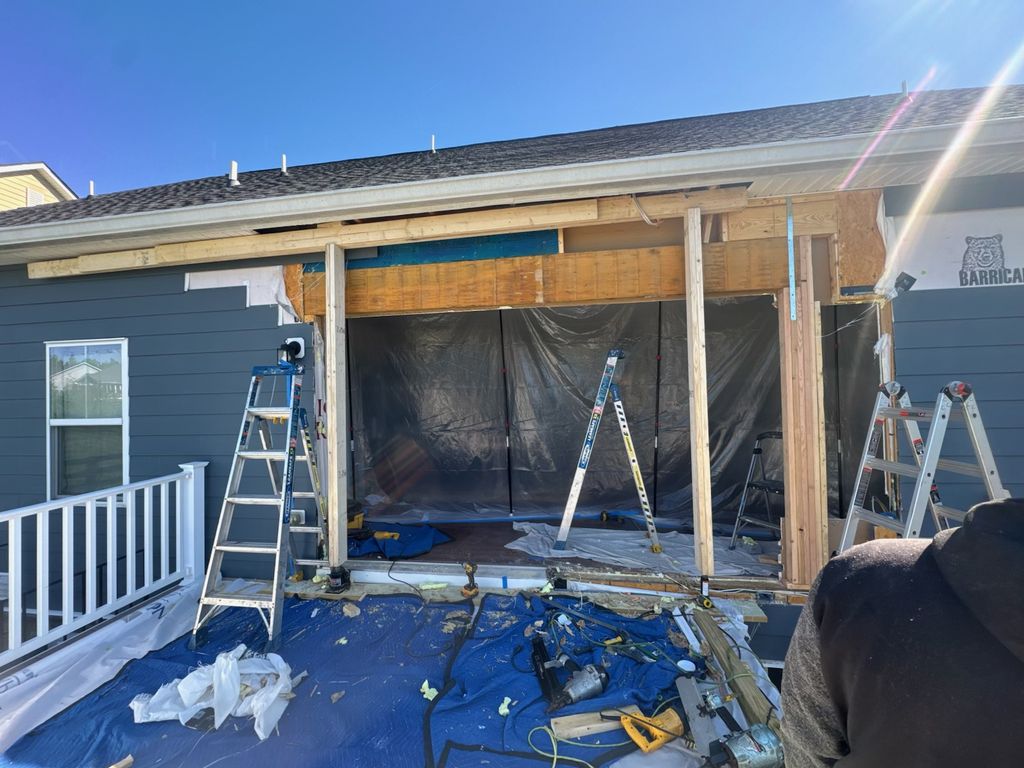 New framing for a larger patio door!