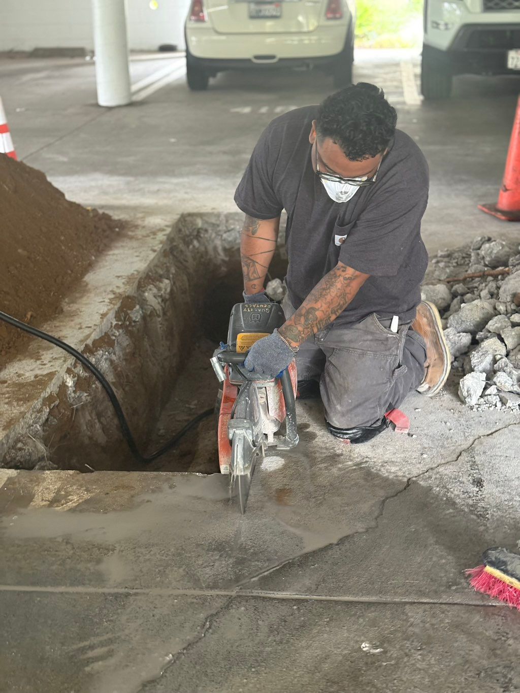 Discovered a broken pipe under the slab — not an e