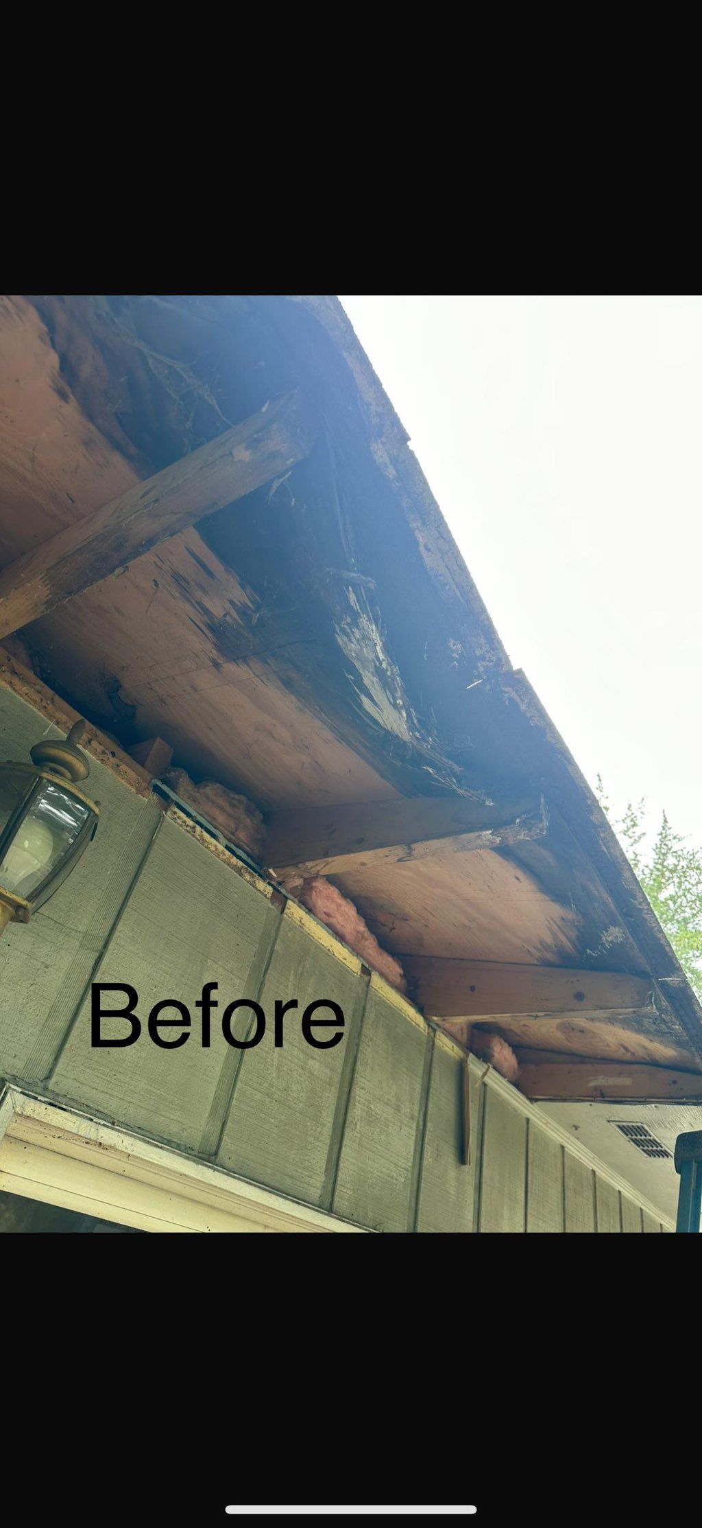 Before- soffit wood repair 