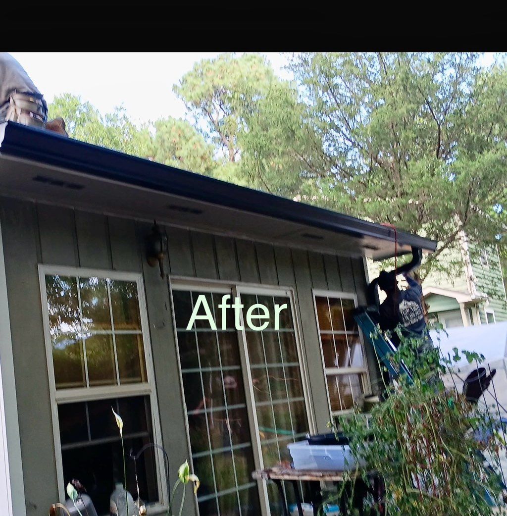 After- repaired wood soffit- adding new ventilatio