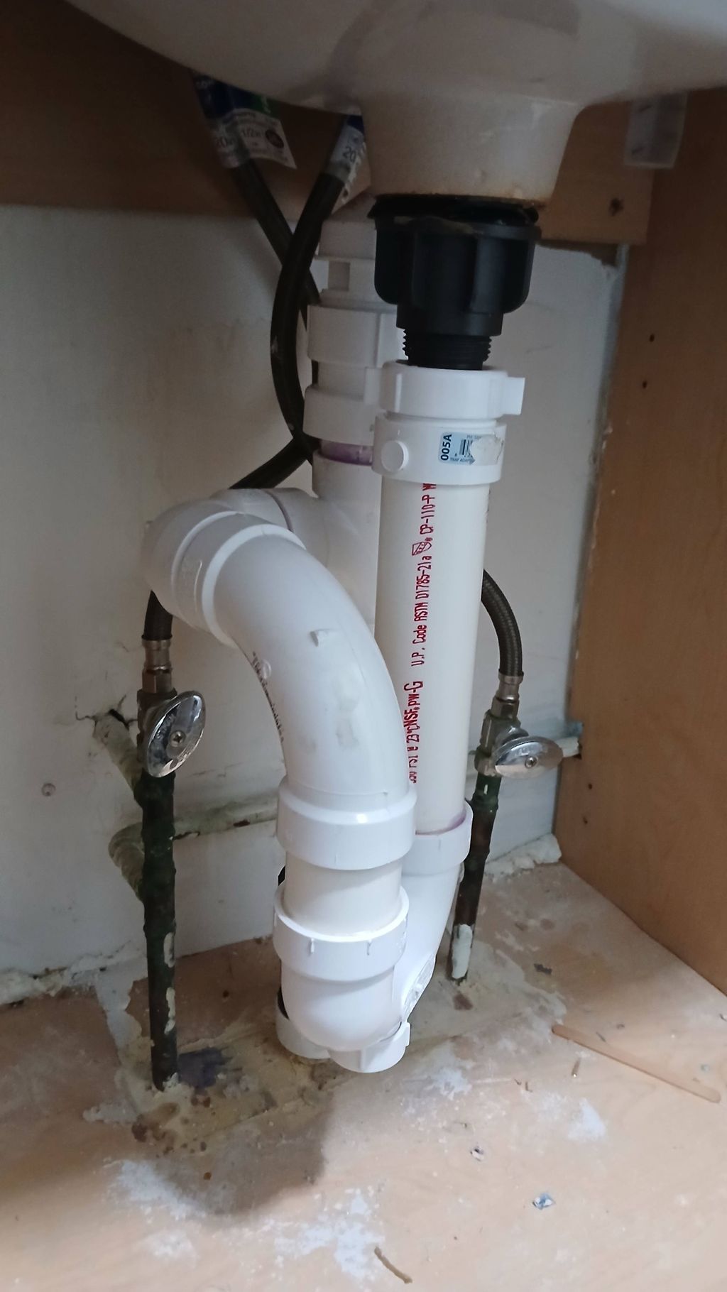 plumbing repair with vent