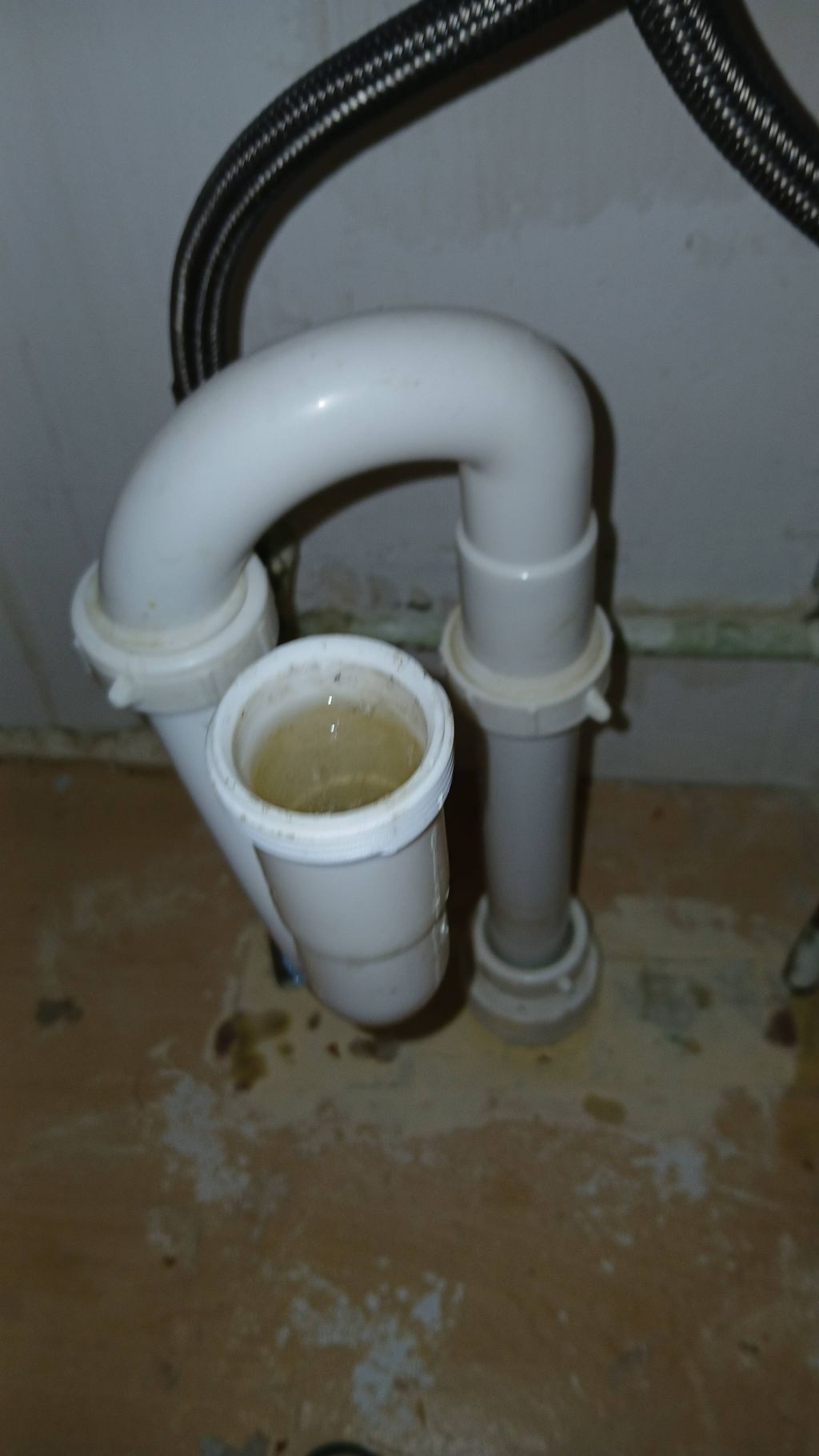 improper drain I replaced. always clogged