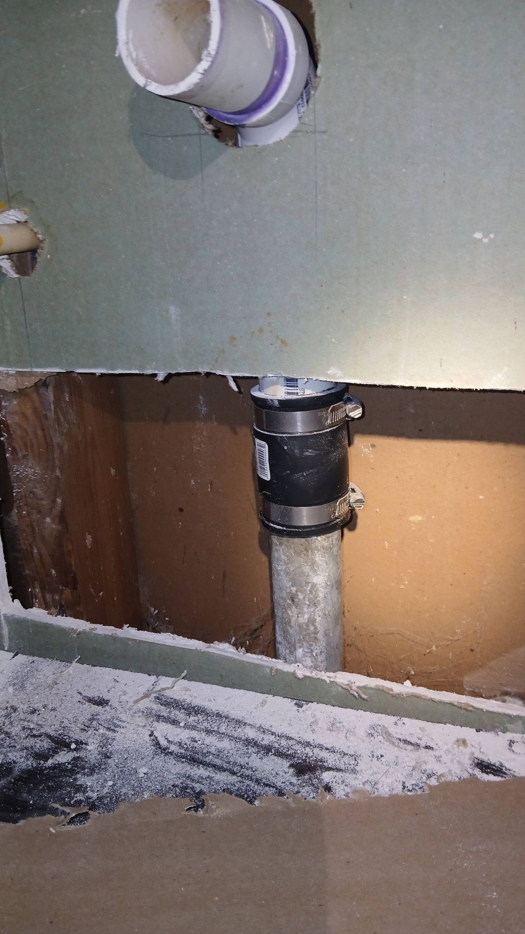 leaking behind wall