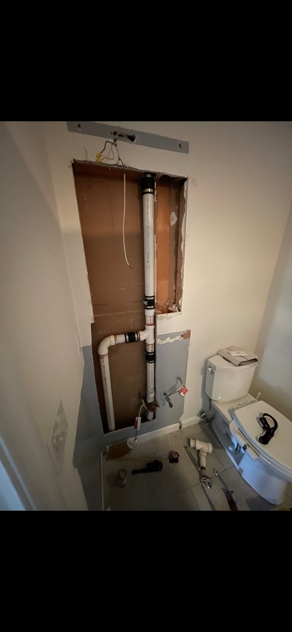 (BEFORE)Fixed plumbing venting was broken and had 