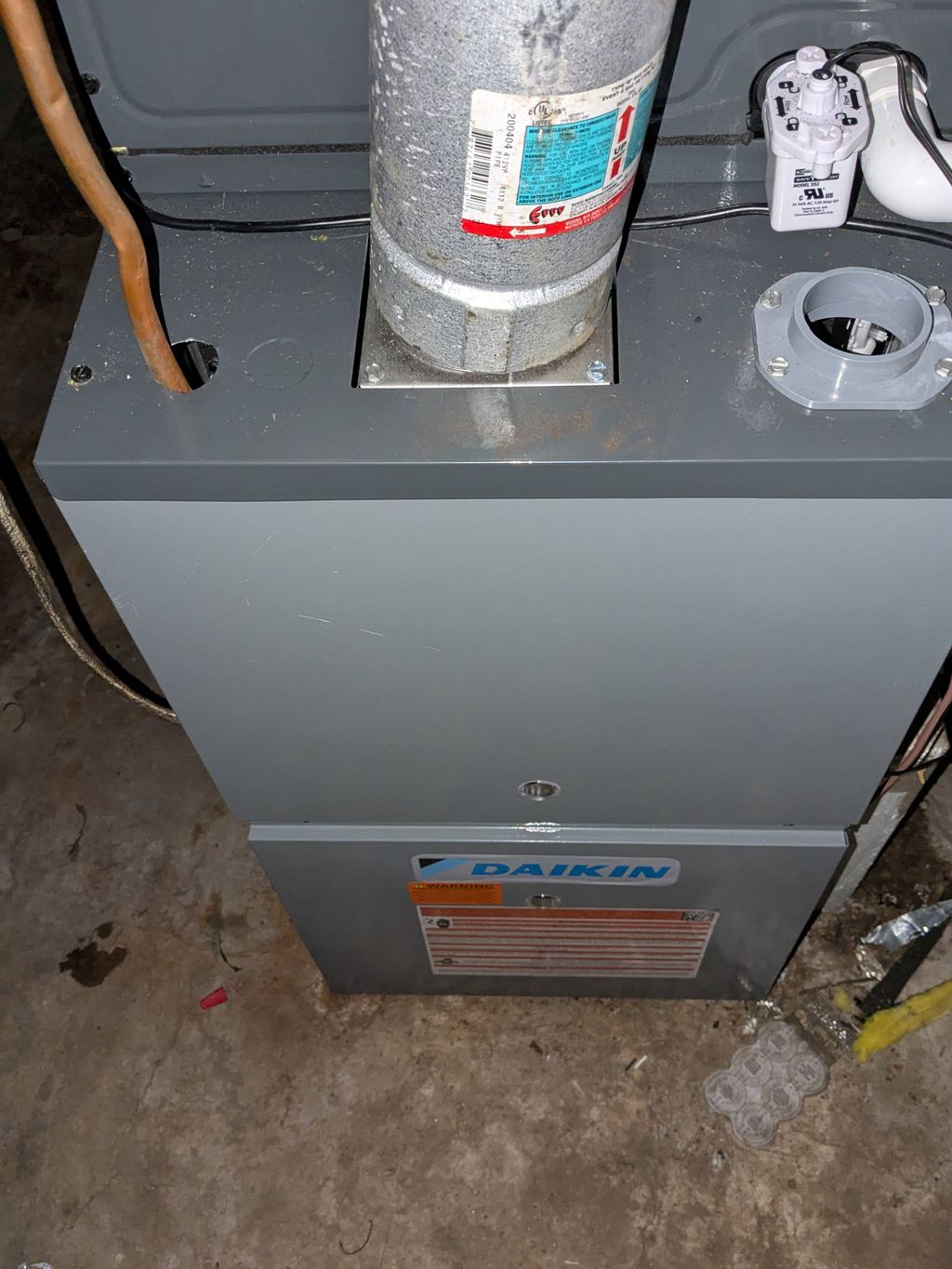New Daikin furnace, customer request equipment 