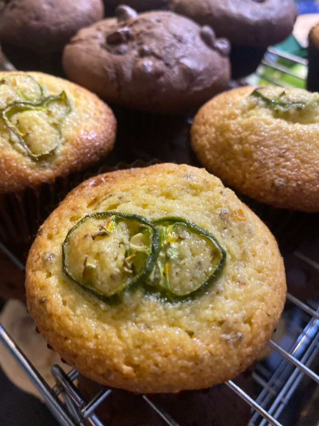 Homemade jalapeño muffin