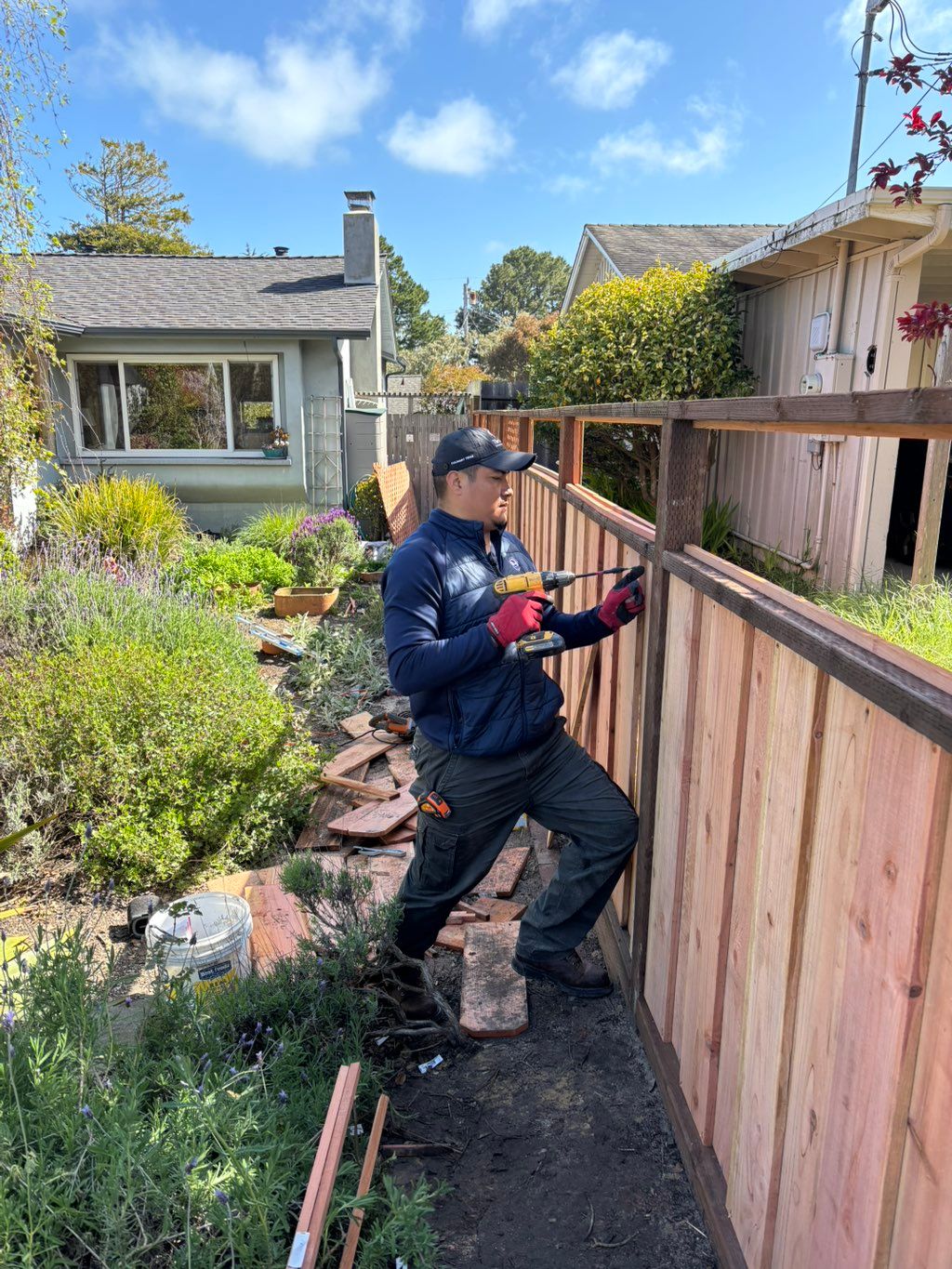 Replace a wood fence