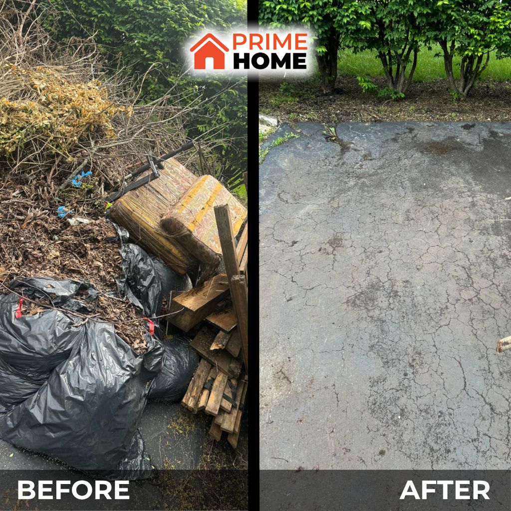 Before-and-after of a basement cleanout in Cincinn