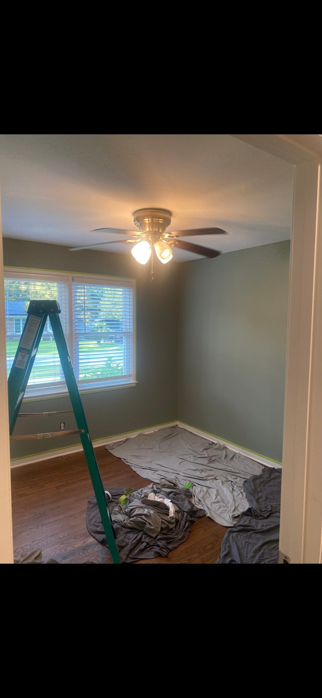 Painted small bedroom 