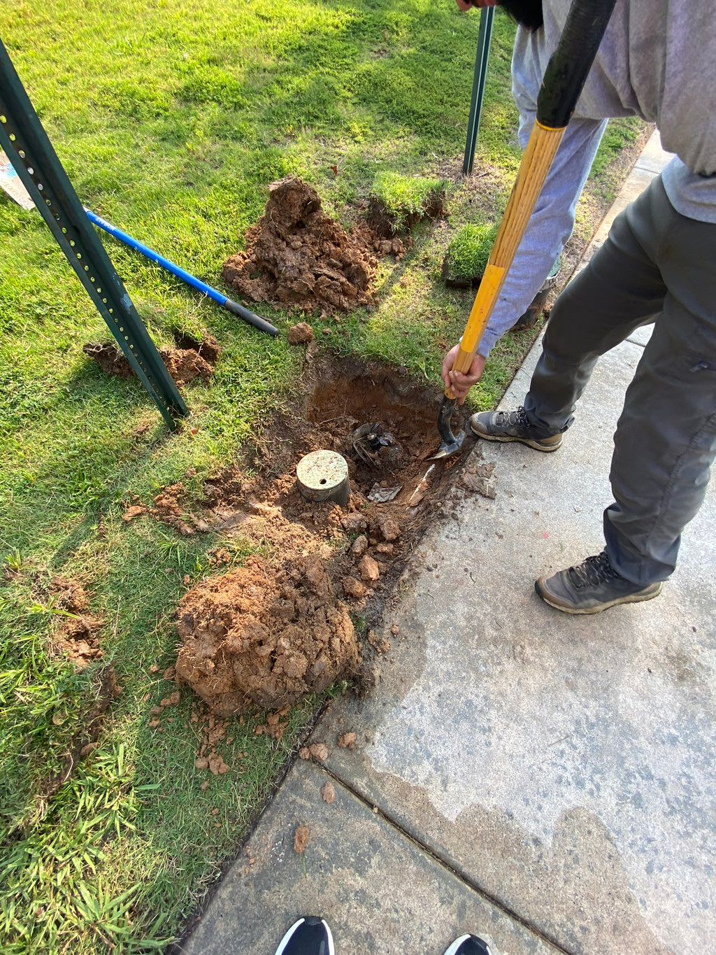 Clean irrigation repair 