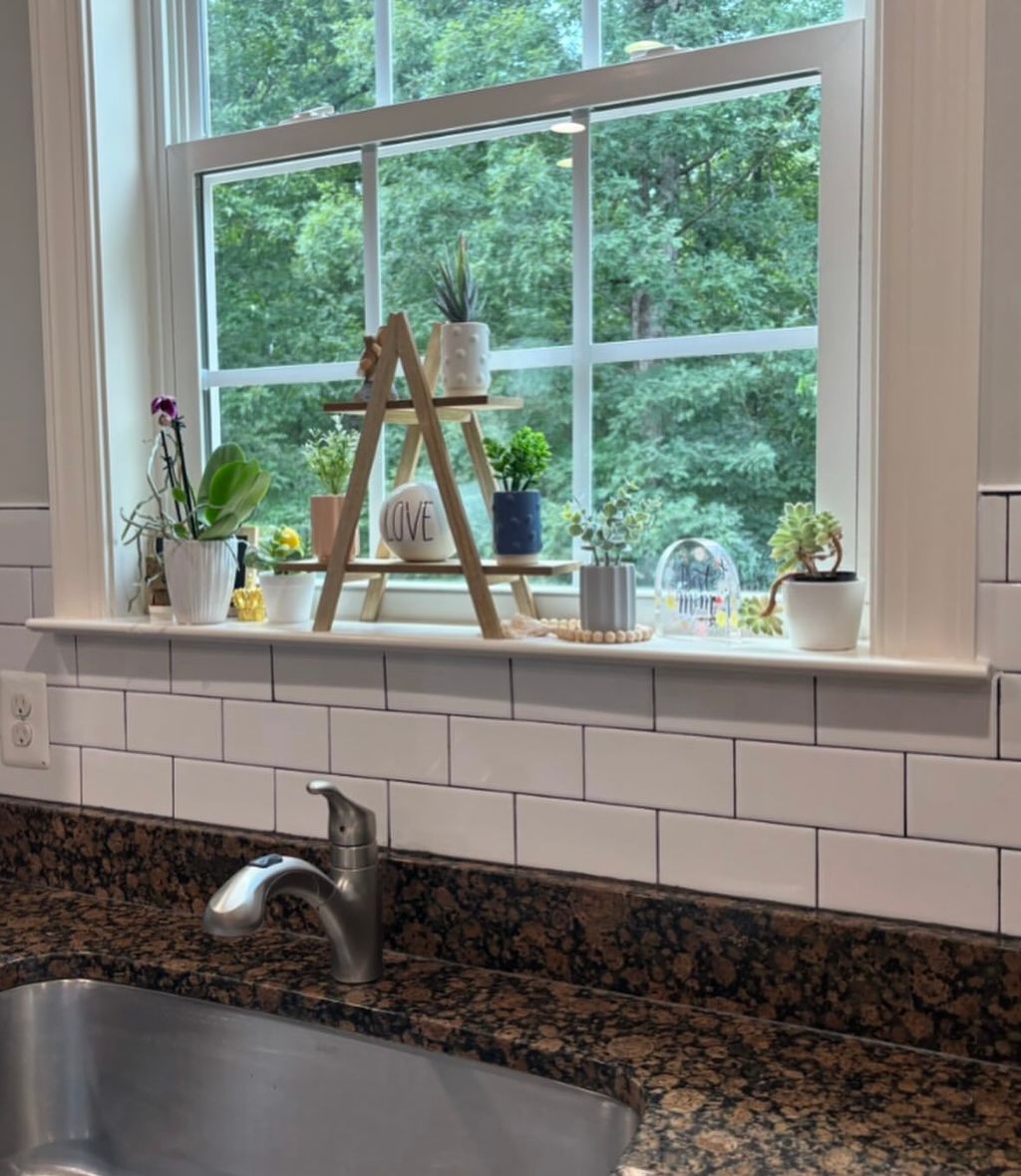 Subway tile backsplash