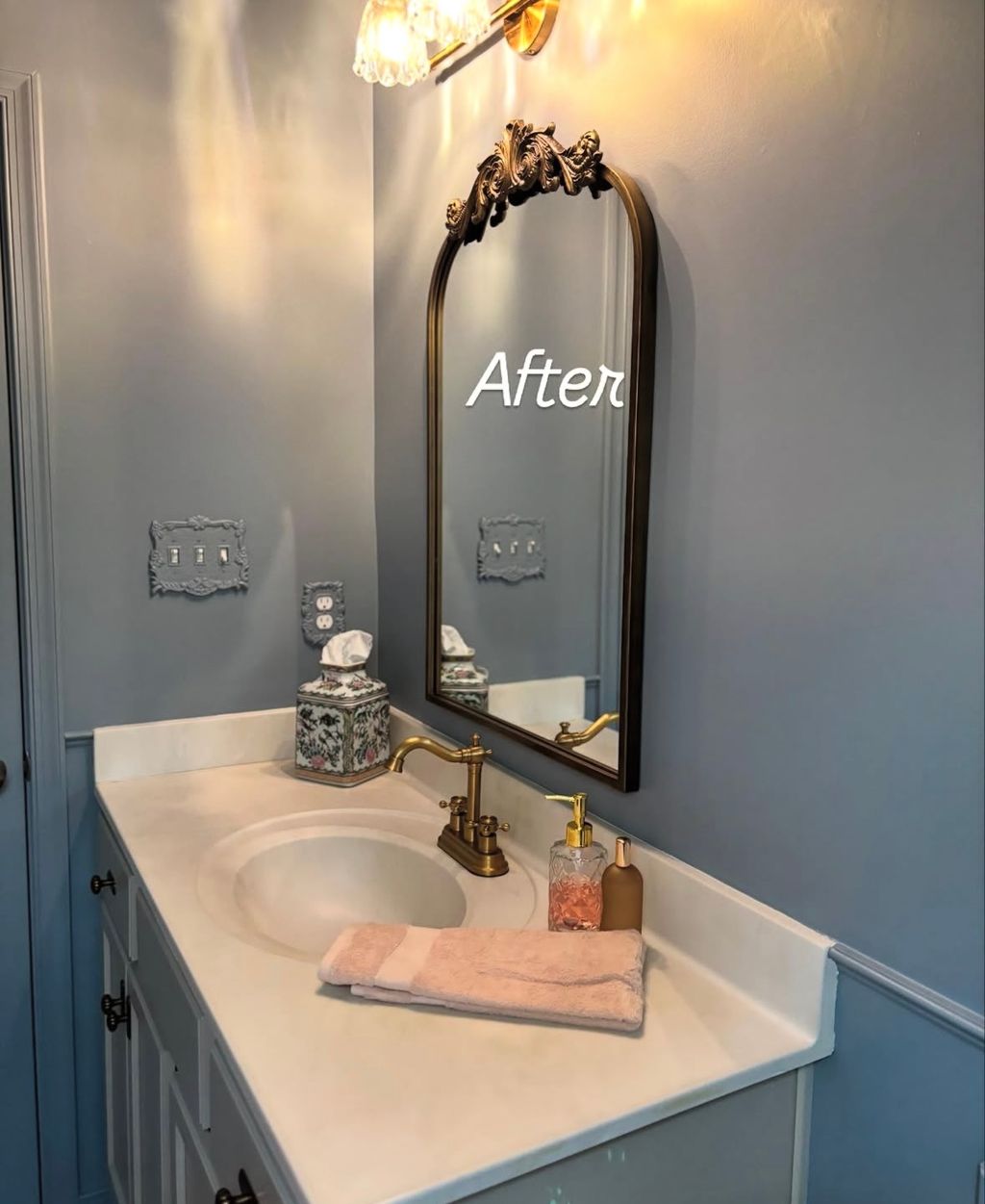 Bathroom Renovation with color drenched paint