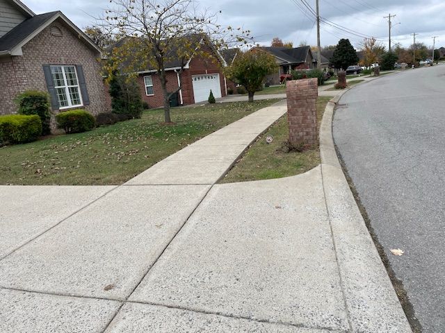 Pressure Washed side walk