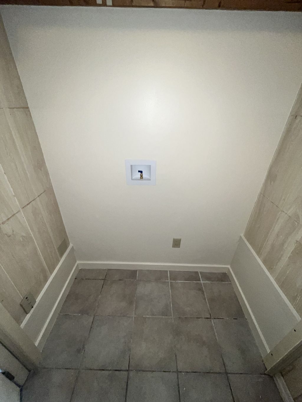 water damage repair: Replace drywall and trim work