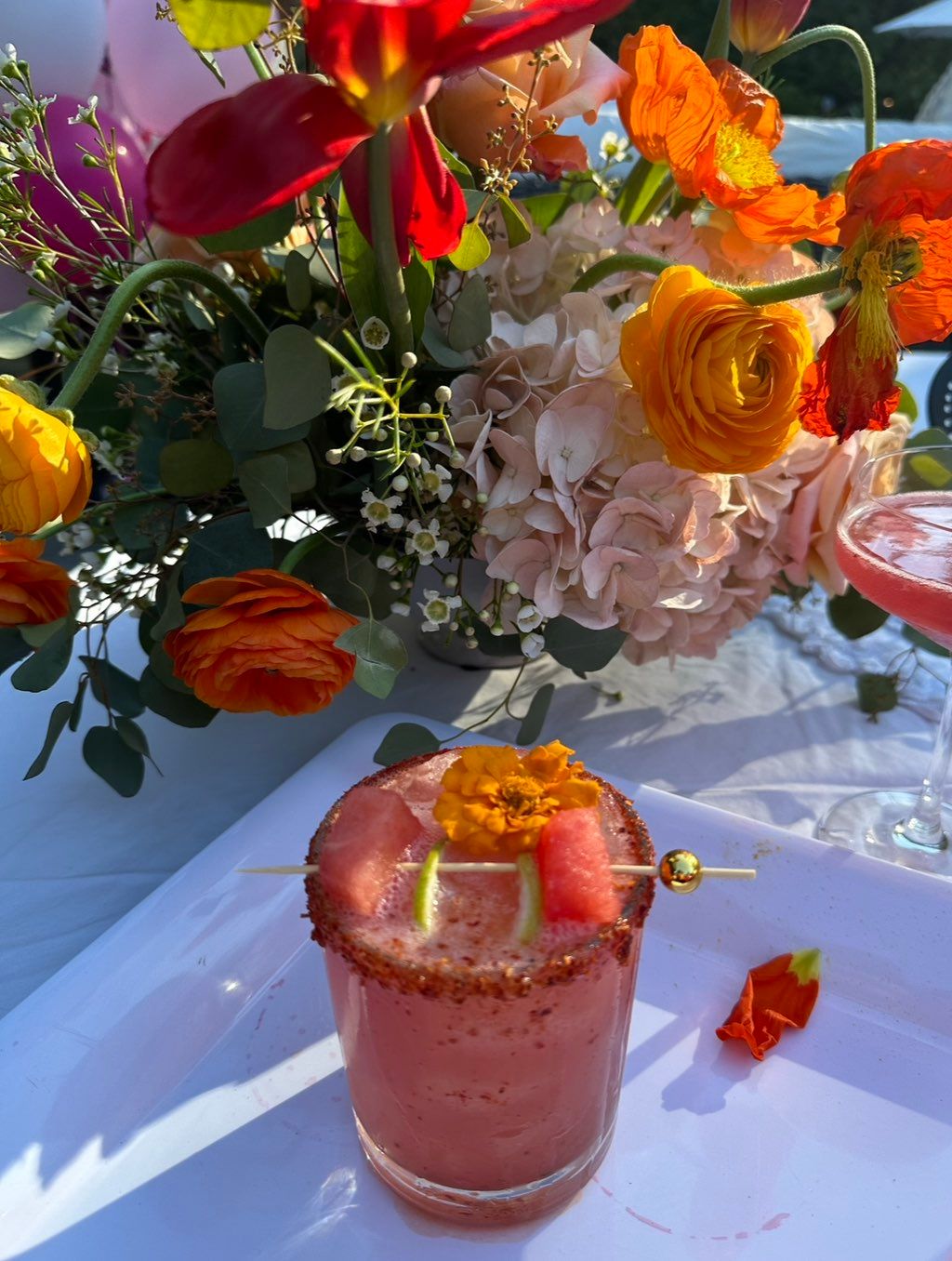 Our famous and refreshing Watermelon Margarita 