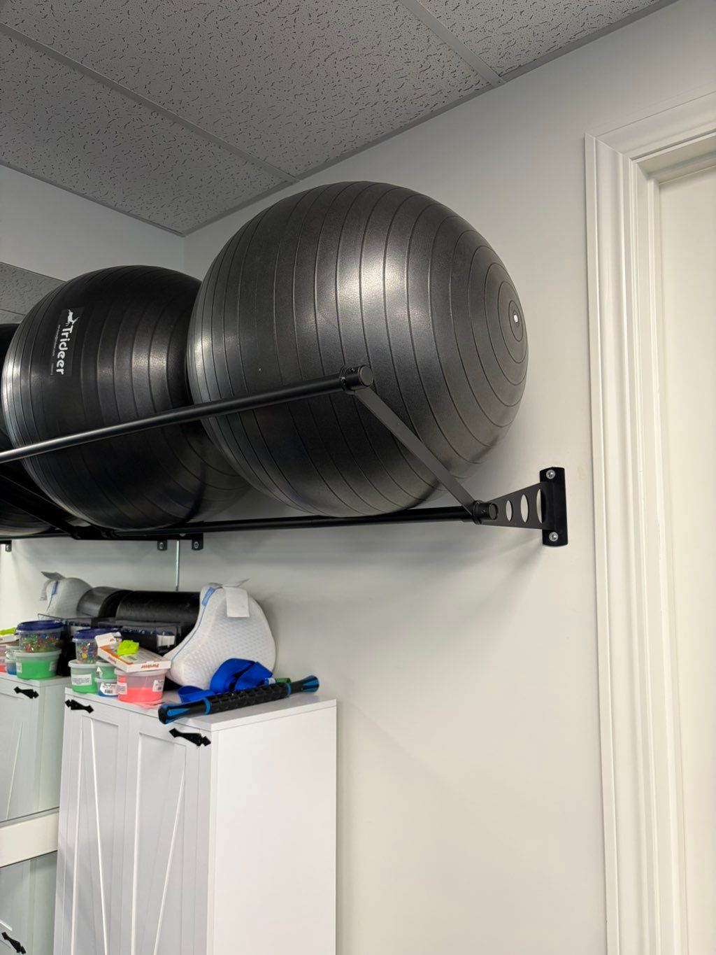 Wall Support for Med-balls. 