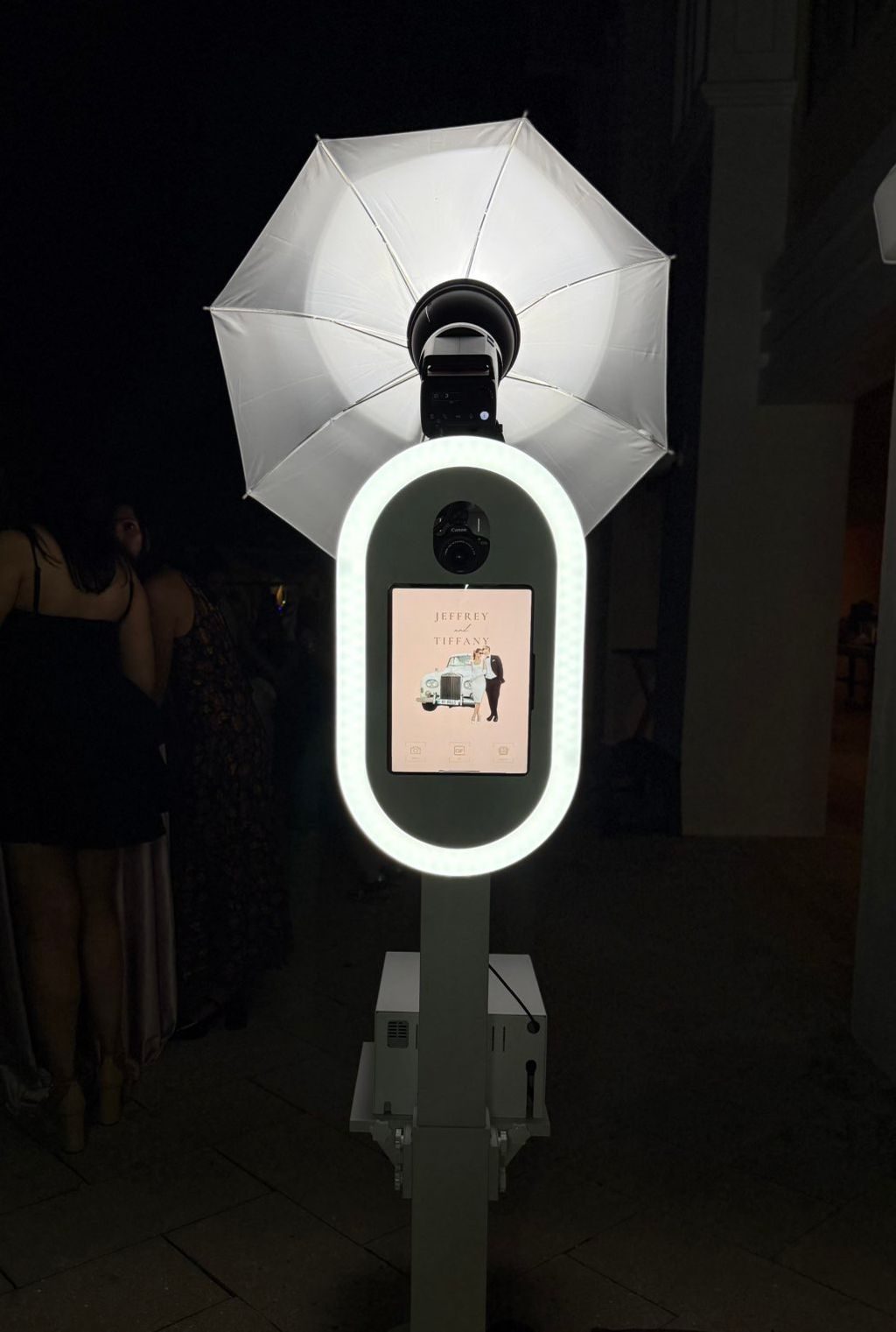 New compact setup with printer attached to back of