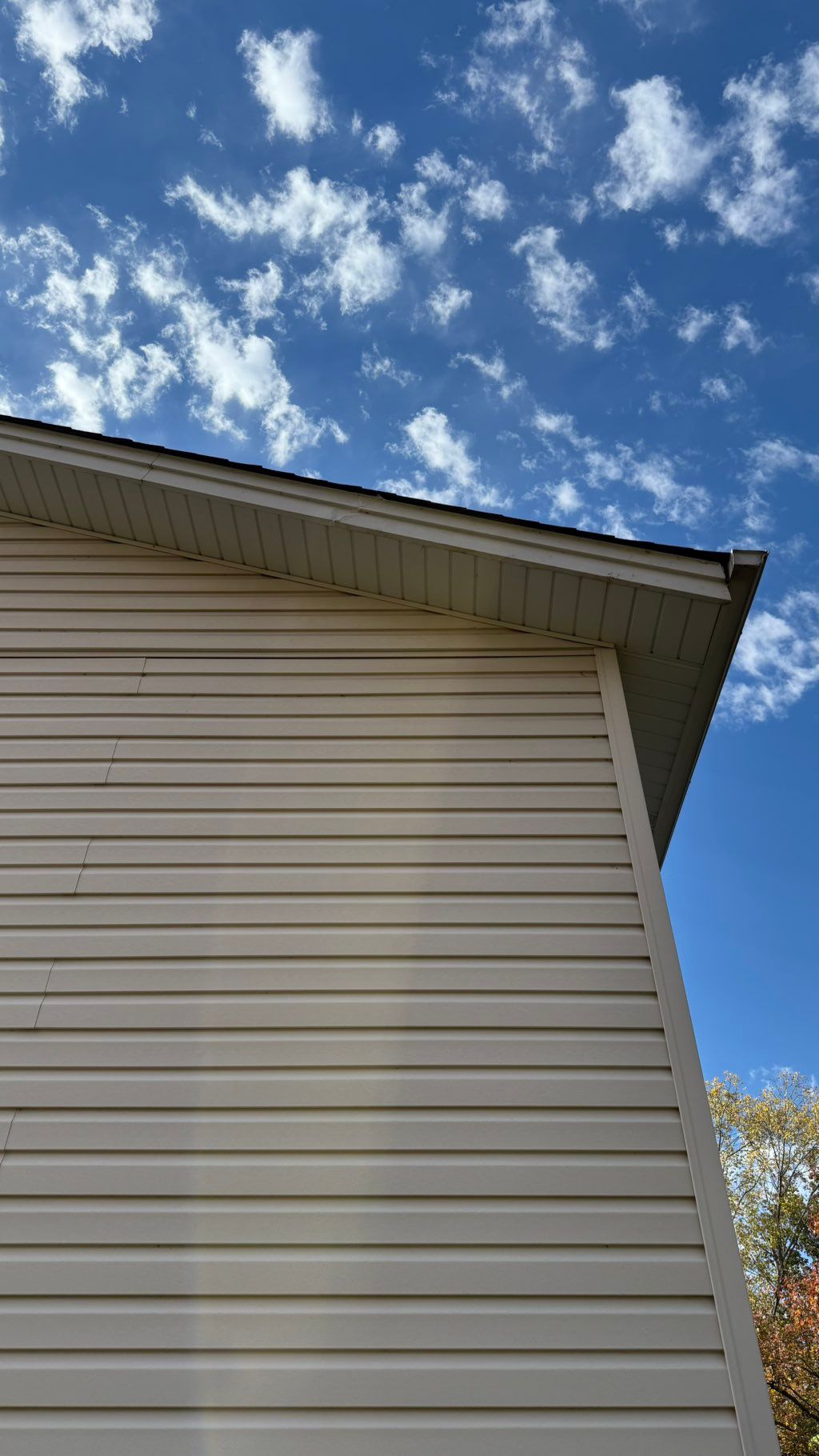 After: Fallen piece re-hung and patched back toget