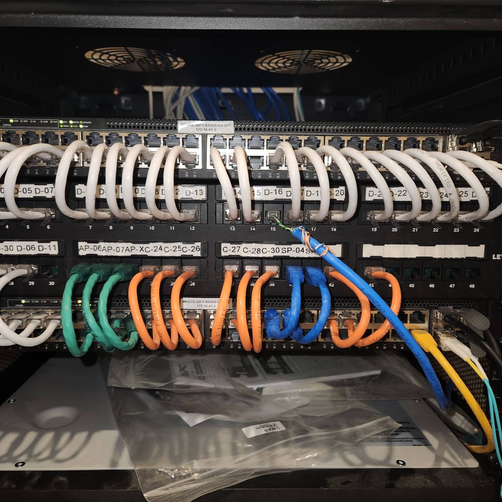 installed PoE switch 