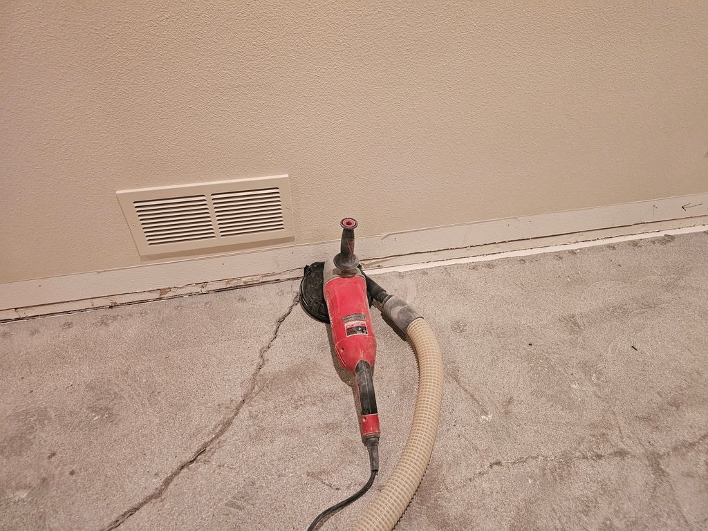 Basement Concrete Grinding Edging
