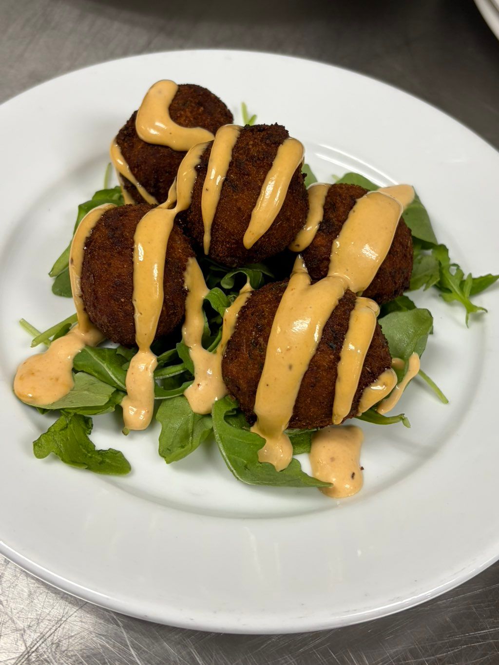 Salmon Croquettes With A Mild Chipotle Sauce