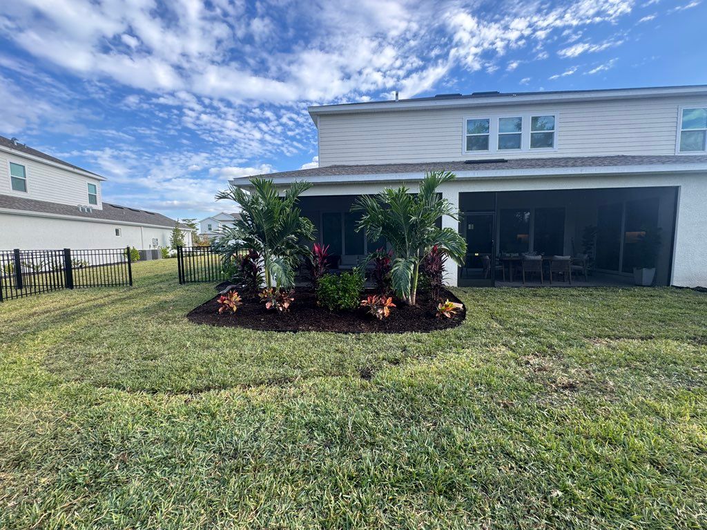 New landscape with irrigation 