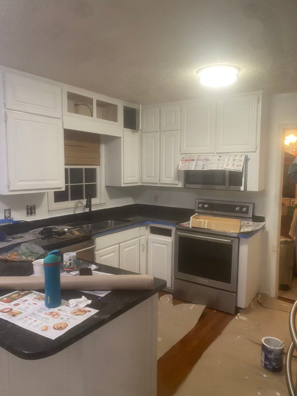 Kitchen cabinets painted white 