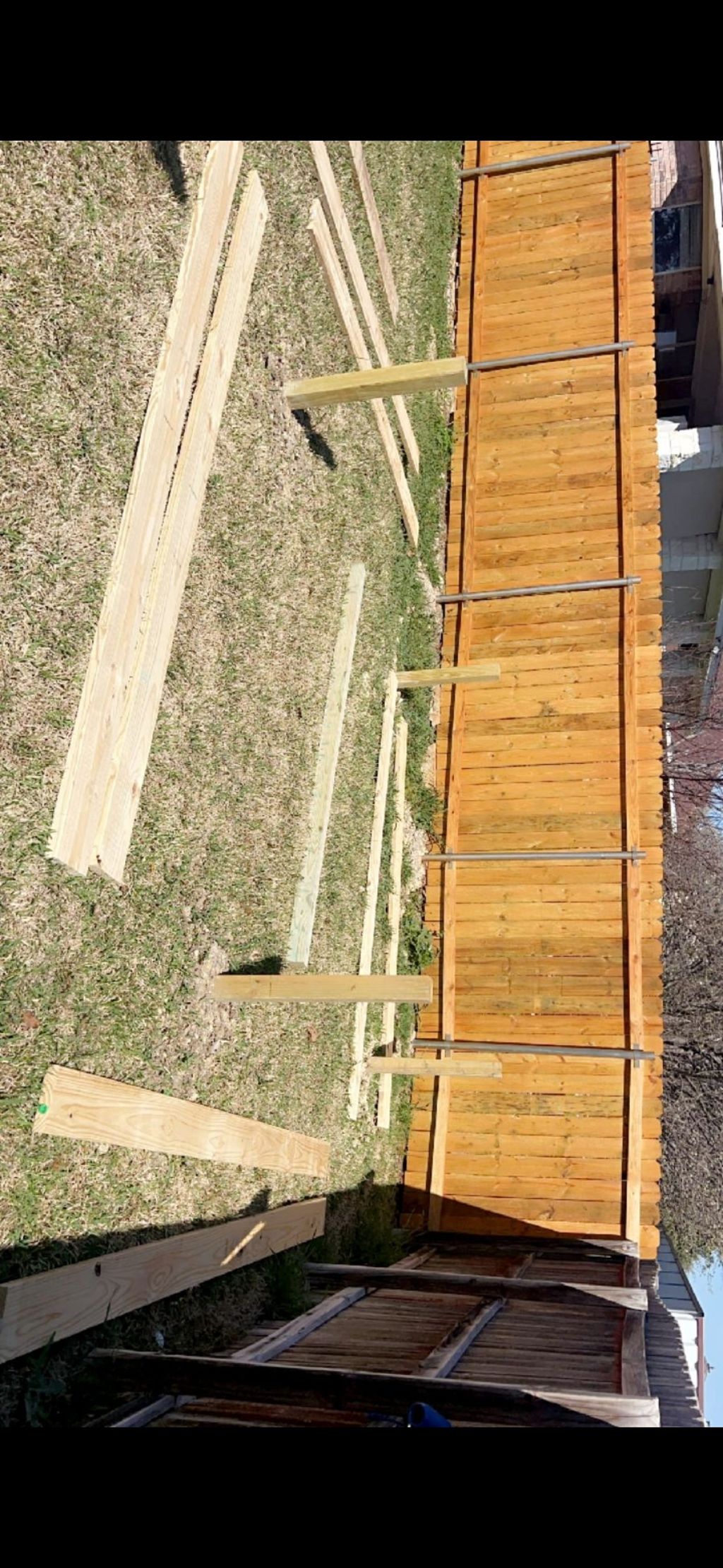 New fence and start of a shed