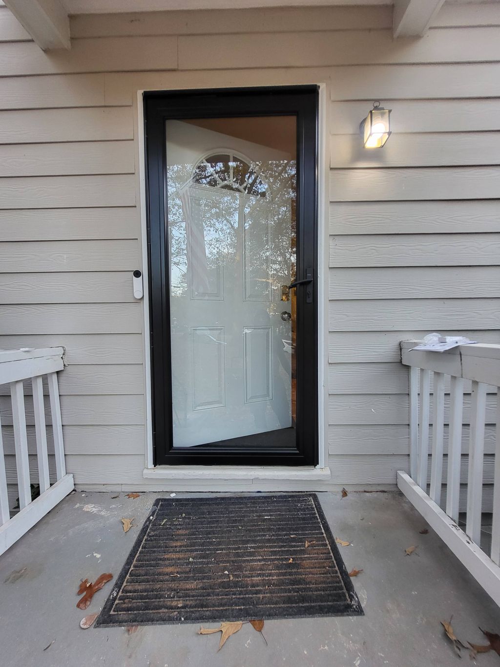 after anderson storm door installation....