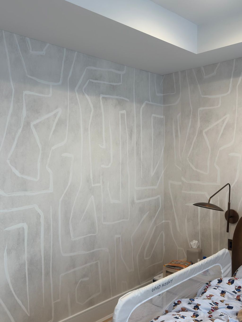 the wallpapering work is done