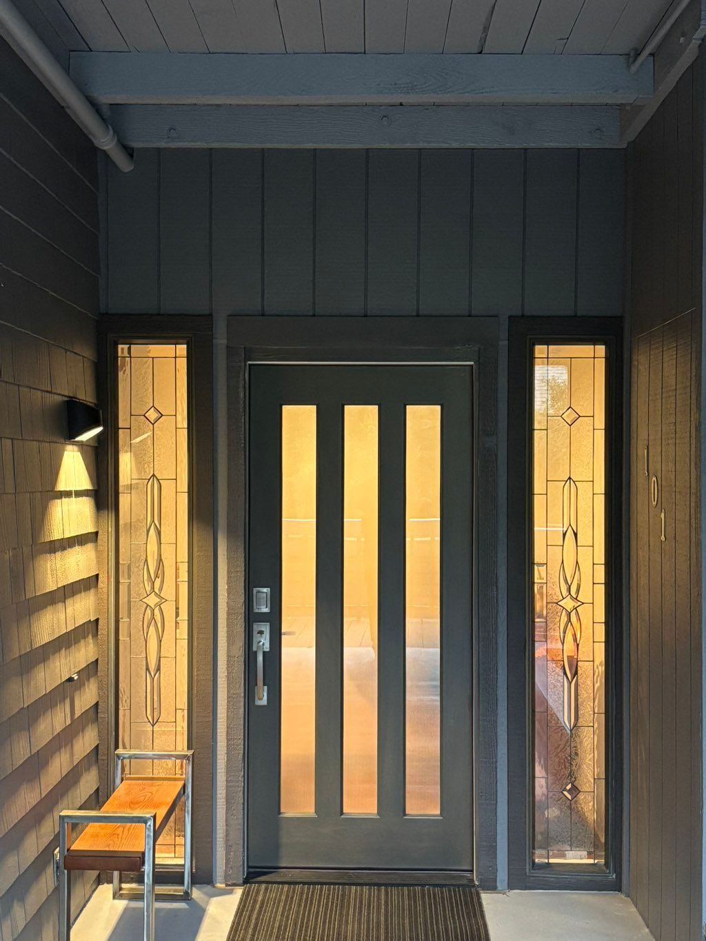 Modern 3-Lite Exterior Door Installation.