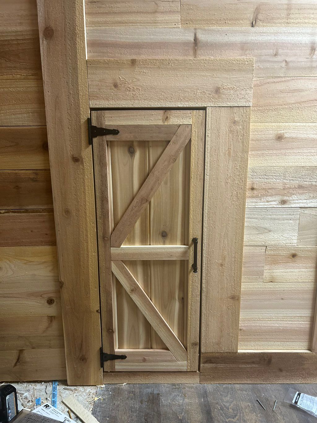 Custom built built-in cabinet door!