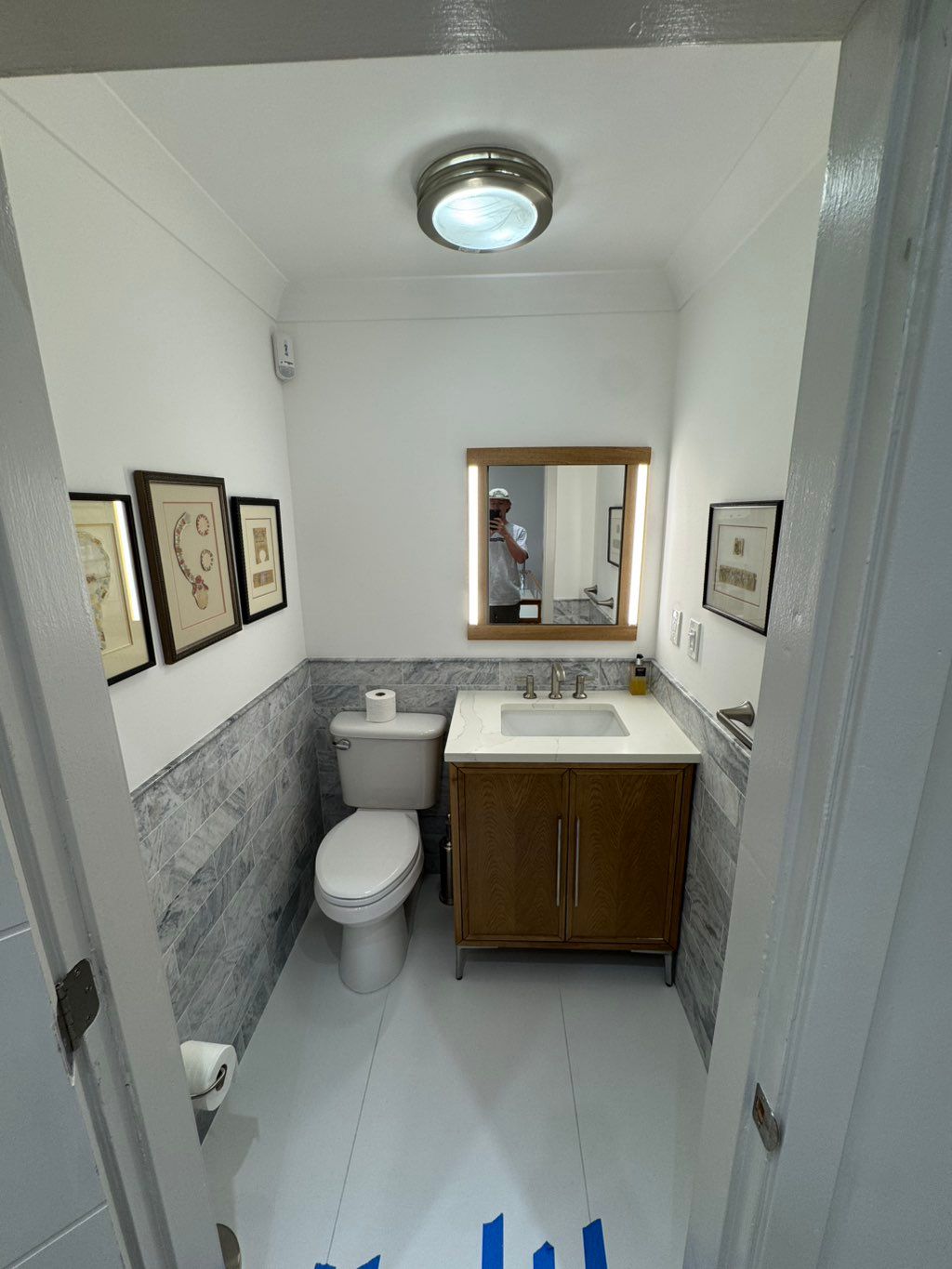 Completed project! Gorgeous custom bathroom tile w