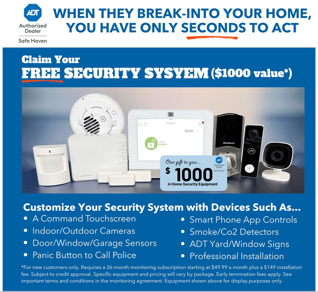 Get a FREE Security System Today!