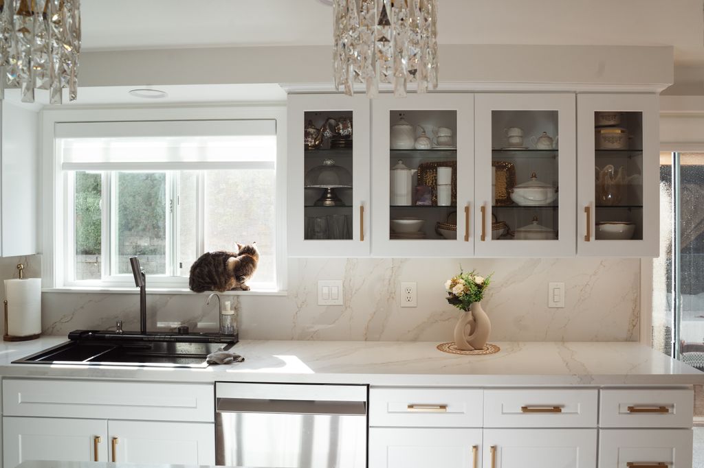 Stunning kitchen transformation! We brightened thi