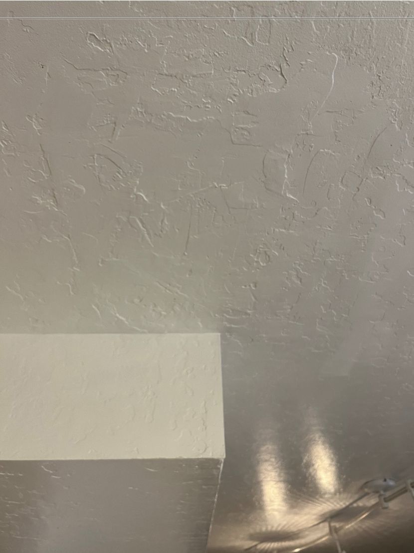 Same place, repaired, texture matched