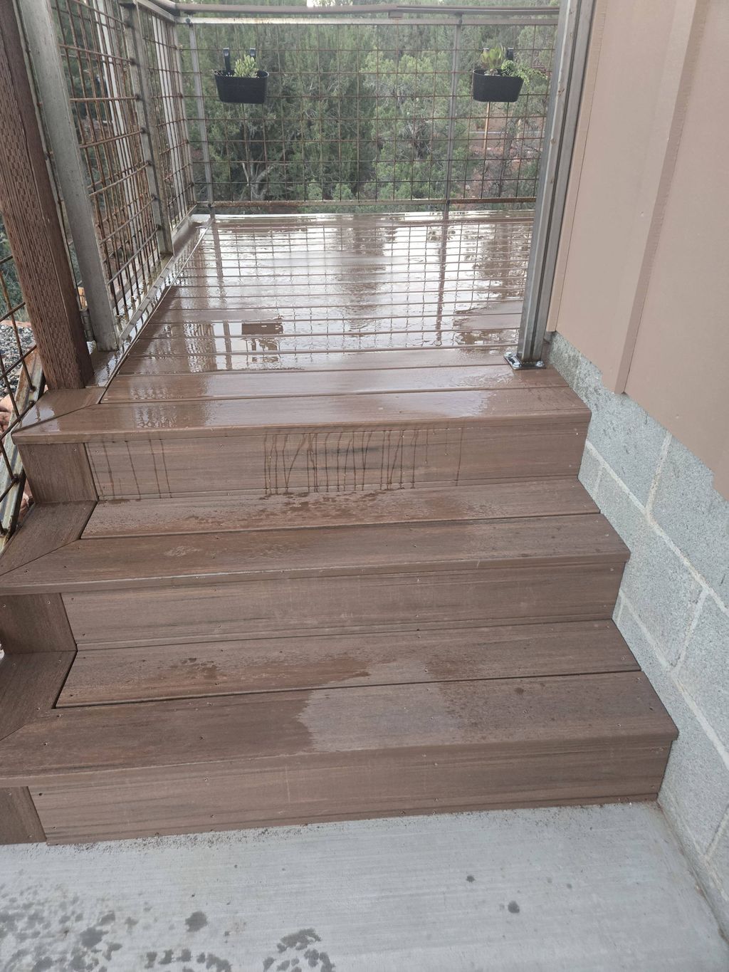 Composite deck stairs