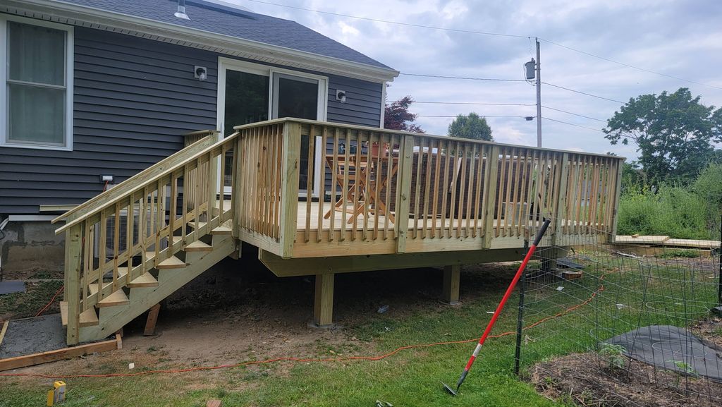 no existing deck nor sliding door. All new additio