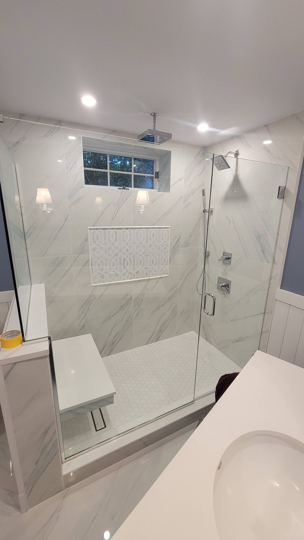 previous laundry room. converted to a new bathroom