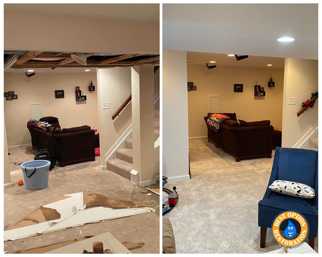 Basement impacted by upper floor