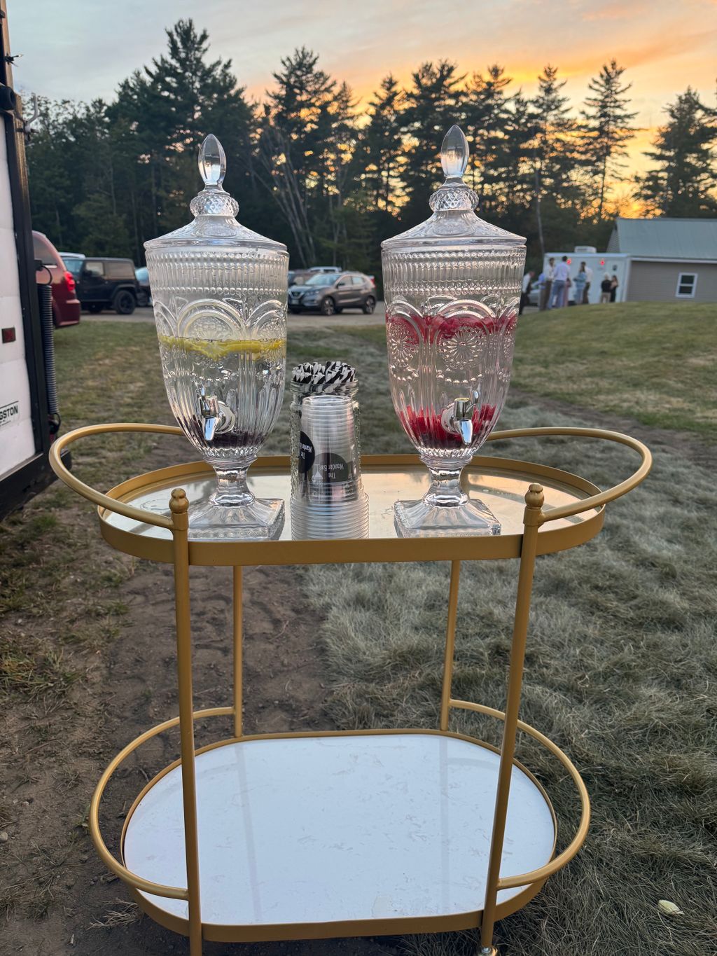 Hydration Station at outdoor Wedding Bar Service