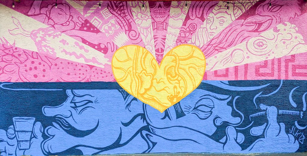 I (heart) AZ. Mural produced in Phoenix, Arizona, 
