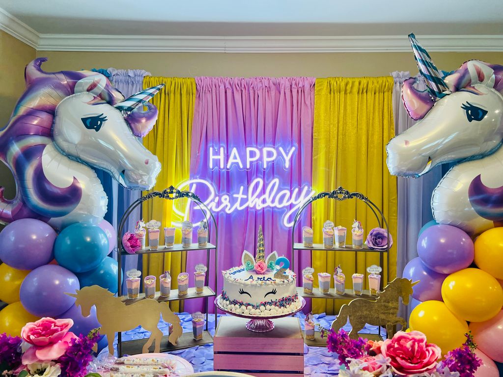 Dessert Table Decor w/themed balloon columns