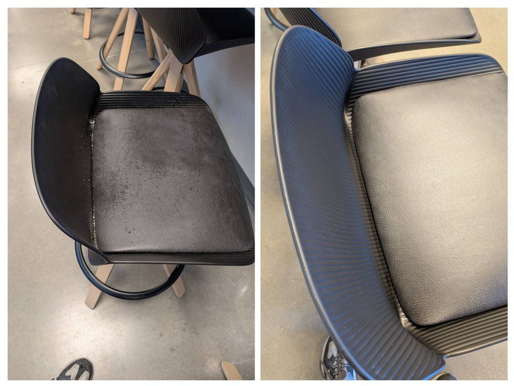 Office space break room furniture steam cleaned. 